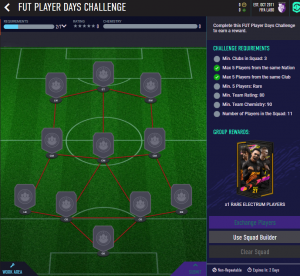 FUT Player days challenge SBC