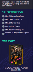 Laliga Challenge SBC