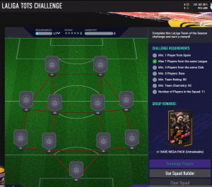 Laliga TOTS Challenge SBC