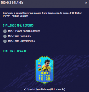 DENMARK NATIONAL PLAYER SBC