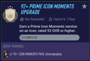 92+ PRIME ICON MOMENTS UPGRADE